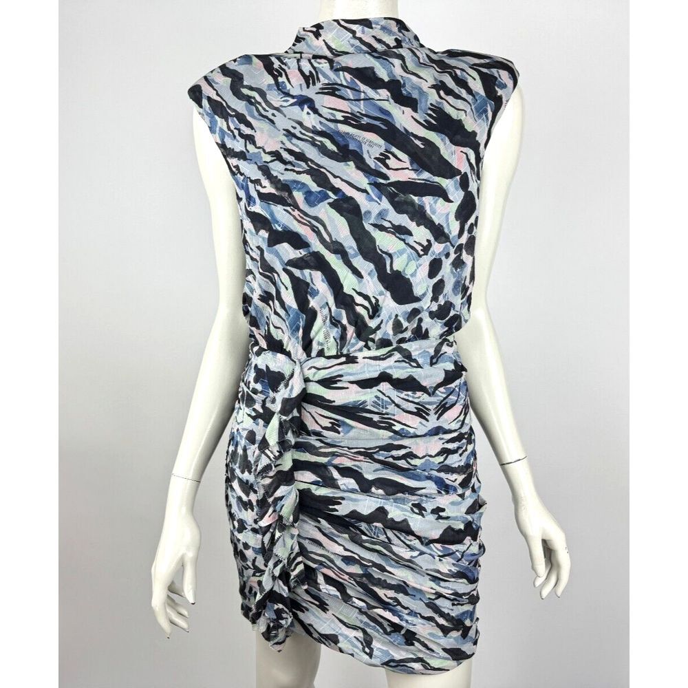 All Saints Lillita Mini Dress Women 4 NWT $249 Sleeveless Lined ChiffonHigh Neck